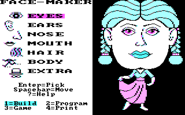 FaceMaker: Golden Edition IBM PC/Compatibles Screenshot: Starting the game at the main menu.