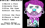 FaceMaker: Golden Edition for IBM PC/Compatibles - You can then build or animate a face.