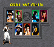 Mortal Kombat for Super NES - Choose your fighter!