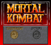 Mortal Kombat for Super NES - Select an option.
