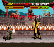 Mortal Kombat for Super NES - Finish her!