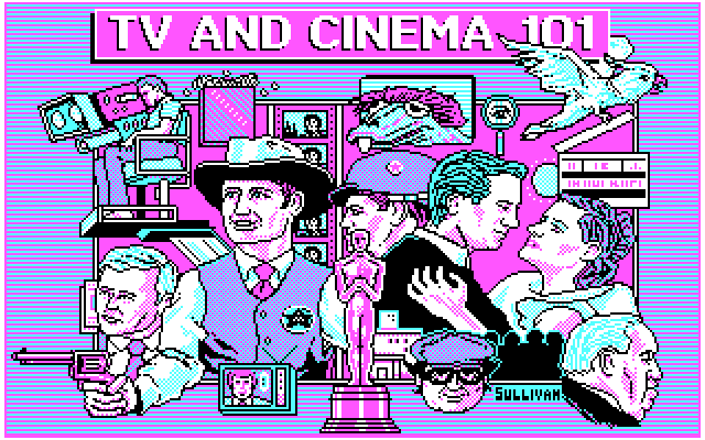 TV and Cinema 101: Trivia from Talkies to Trekkies IBM PC/Compatibles Screenshot: Title screen.