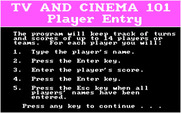 TV and Cinema 101: Trivia from Talkies to Trekkies for IBM PC/Compatibles - Start of the instructions.