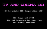 TV and Cinema 101: Trivia from Talkies to Trekkies for IBM PC/Compatibles - Copyright screen.