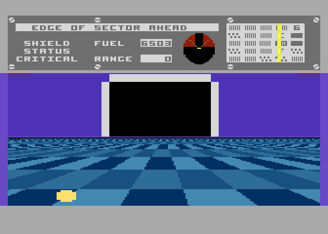 Dimension X Atari 8-bit Screenshot: A tunnel entrance.