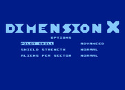 Dimension X for Atari 8-bit - You can also set a few game options.