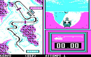 Winter Games for IBM PC/Compatibles - Bobsled start.