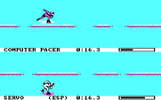 Winter Games for IBM PC/Compatibles - Race in progress...