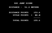 Winter Games for IBM PC/Compatibles - Ski jump score.
