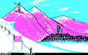 Winter Games for IBM PC/Compatibles - First event...hot dog!