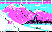 Winter Games for IBM PC/Compatibles - Crash! My score reflects my poor performance.