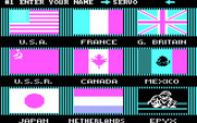 Winter Games for IBM PC/Compatibles - Setting up the players.