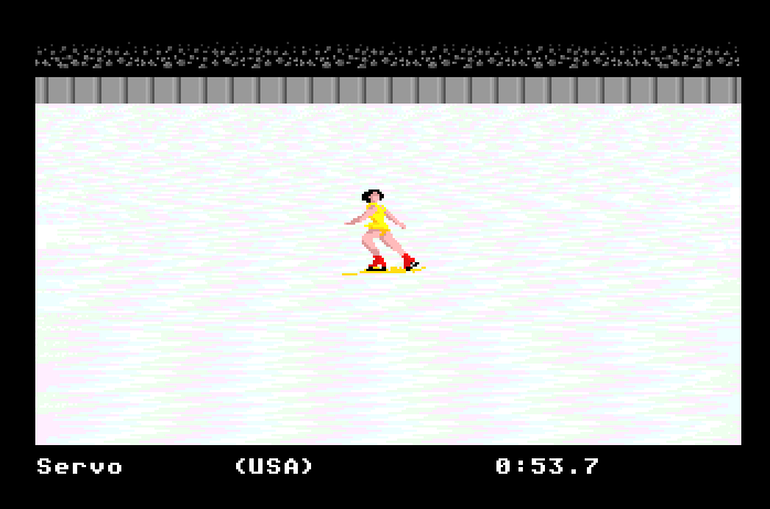 Winter Games Apple IIgs Screenshot: Figure skating.