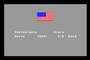 Winter Games for Apple IIgs - Results are shown at the end of each event.