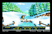 Winter Games for Apple IIgs - Start of the biathlon.