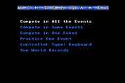 Winter Games for Apple IIgs - The main menu.