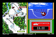 Winter Games for Apple IIgs - Bobsled; a sharp turn!