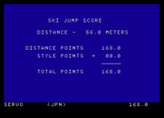 Winter Games for Atari 7800 - Ski jump score.
