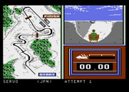 Winter Games for Atari 7800 - Bobsled start.