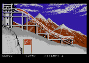 Winter Games for Atari 7800 - Ski jump start.