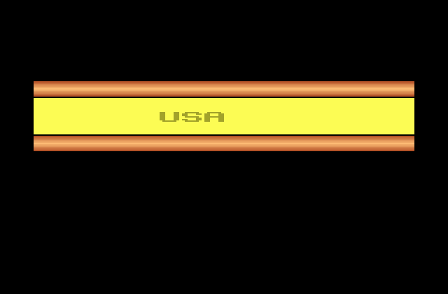Winter Games Atari 2600 Screenshot: USA wins this round!