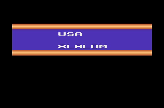 Winter Games Atari 2600 Screenshot: Next even: Slalom!