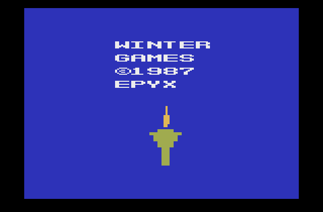 Winter Games Atari 2600 Screenshot: Title screen.