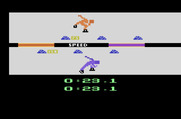 Winter Games for Atari 2600 - Speed skating in progress...