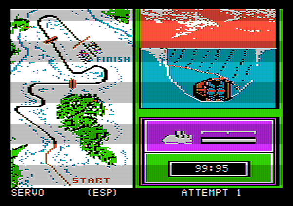 Winter Games Apple II Screenshot: I crashed...