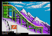 Winter Games for Apple II - Prepare for ski jump!