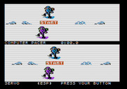 Winter Games for Apple II - Prepare for speed skating!