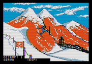 Winter Games for Apple II - Performing some tricks...