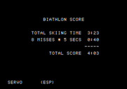 Winter Games for Apple II - My score.