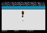 Winter Games for Apple II - Spinning in the air...