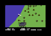 Blue Max for Commodore 64 - A building destroyed...