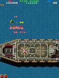 Twin Cobra for Arcade - Bonus points at the end of a level.