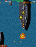 Twin Cobra for Arcade - Shot down by a large vessel...
