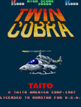 Twin Cobra for Arcade - Title screen (U.S. version).