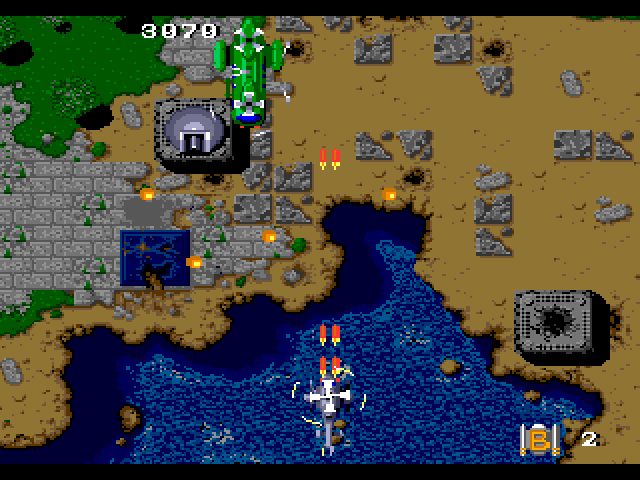 Twin Cobra Sega Genesis / Mega Drive Screenshot: Game start.