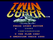 Twin Cobra for Sega Genesis / Mega Drive - Title screen (U.S. version)