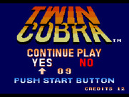 Twin Cobra for Sega Genesis / Mega Drive - Continue?