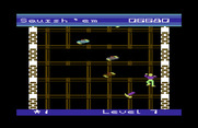 Squish 'Em for Commodore 64 - On this level you'll need to avoid the falling hammers!
