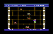 Squish 'Em for Commodore 64 - There are several types of opponents you'll encounter.