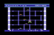 Squish 'Em for Commodore 64 - Attempting to stomp on a creature...