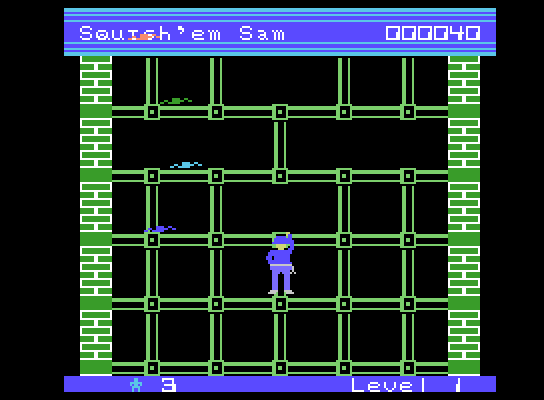 Squish 'Em ColecoVision Screenshot: Game start.