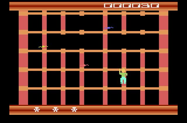 Squish 'Em Atari 2600 Screenshot: Game start.