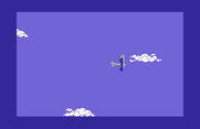 Stunt Flyer for Commodore 64 - The computer performs a roll...