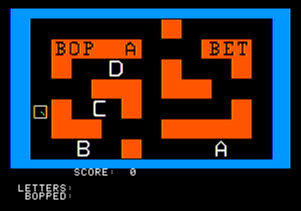 Bop-A-Bet Apple II Screenshot: Game start.
