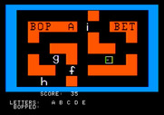 Bop-A-Bet for Apple II - Looking for the next letter in the alphabet...