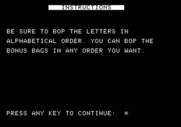 Bop-A-Bet for Apple II - Part of the game instructions.